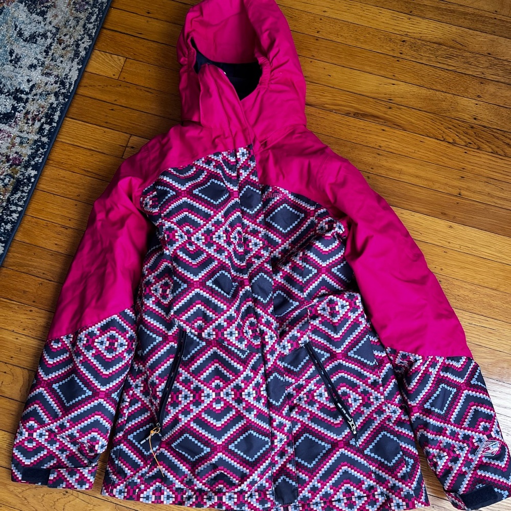 Kids Pink Patterned Jacket - Picture 2 of 2